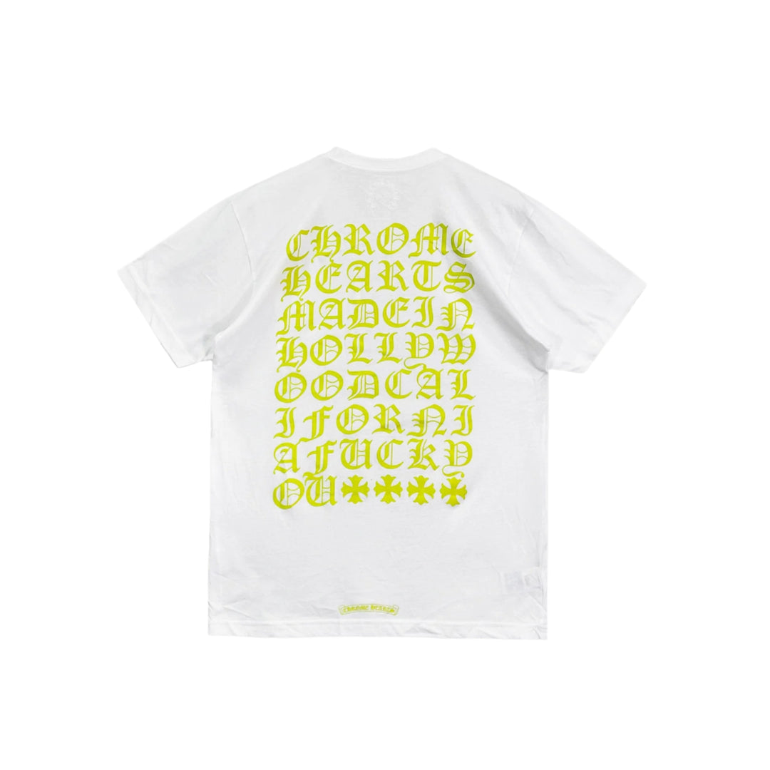 Chrome Hearts LA Exclusive Yellow Script Logo Tshirt - SHENGLI ROAD MARKET
