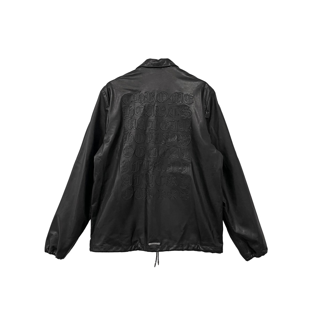 Chrome Hearts Leather Patched Coach Jacket - SHENGLI ROAD MARKET