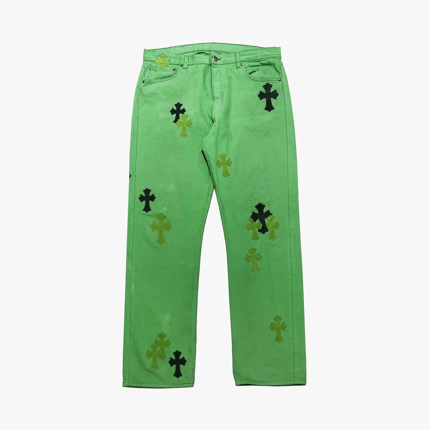 Chrome Hearts Limited Edition Green Denim Jeans - SRM