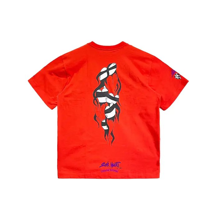 Chrome Hearts Matty Boy Red Flame Hearts Short Sleeve Tee - SHENGLI ROAD MARKET
