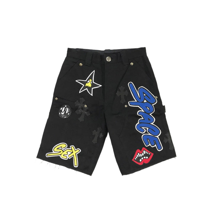 Chrome Hearts Matty Boy Sex Record SPACE Leather Patch Shorts - SHENGLI ROAD MARKET