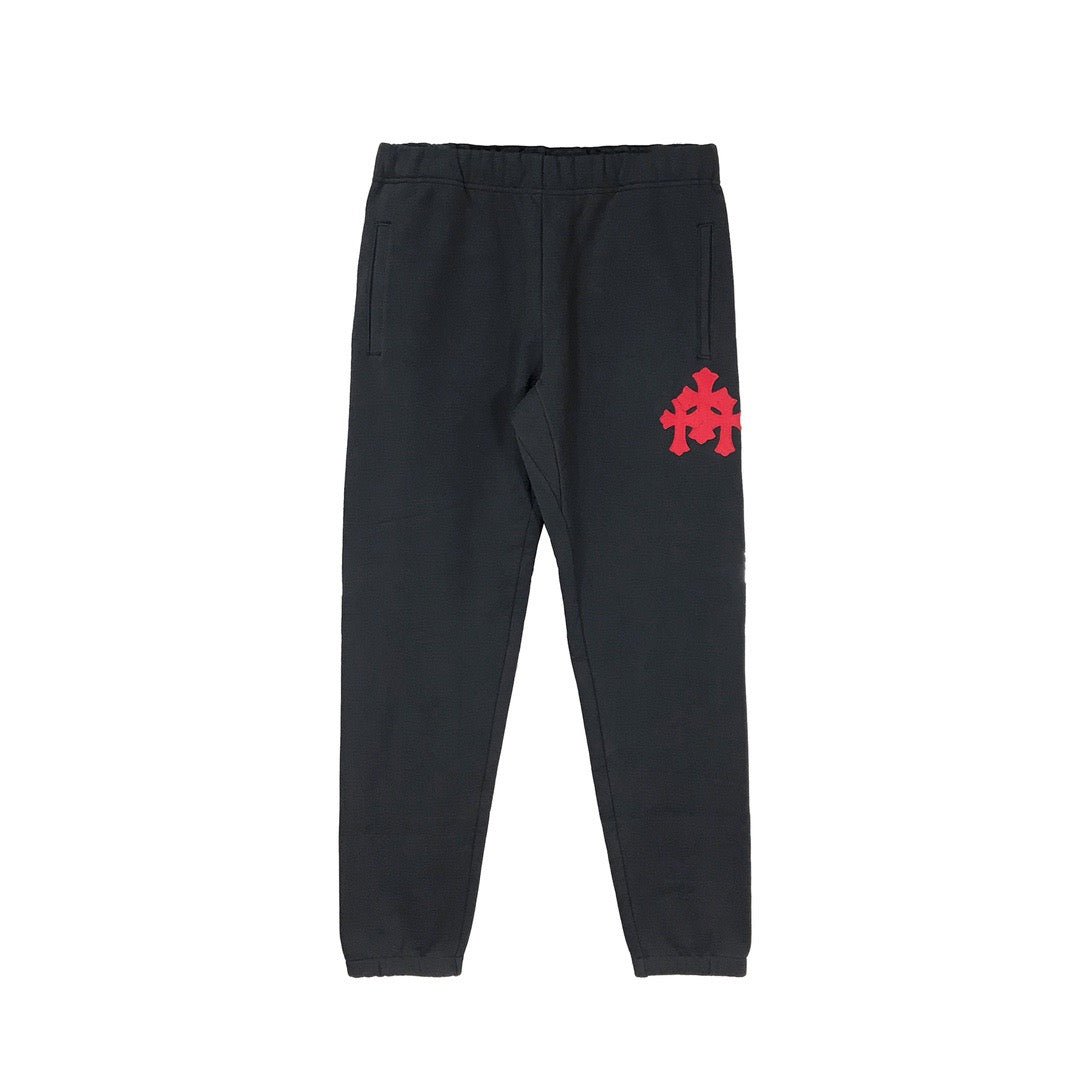 Chrome Hearts Navy Triple Red Leather Cross Patch Sweatpants – SHENGLI ROAD  MARKET
