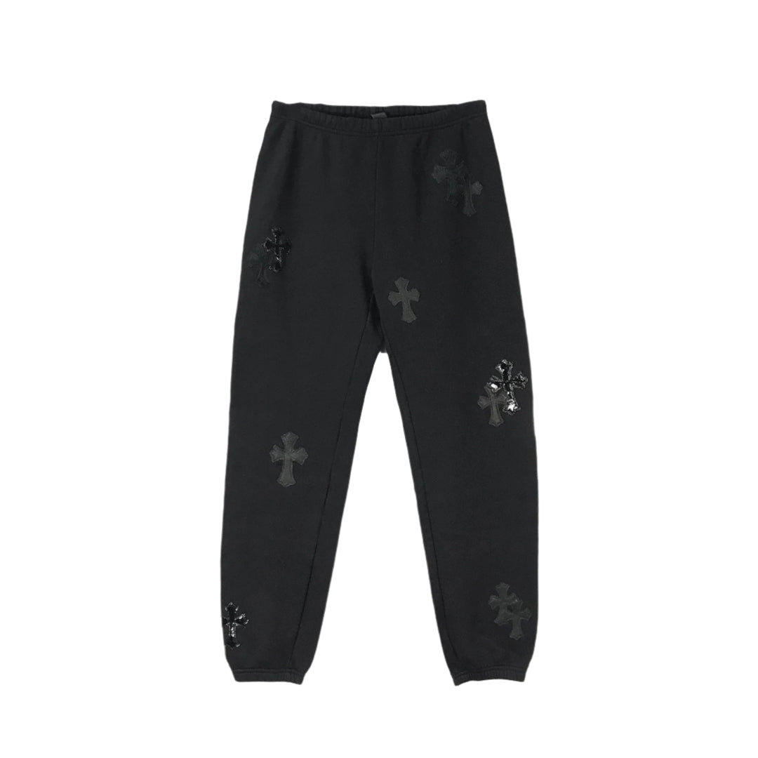 Chrome Hearts Patent Leather Cross Sweatpants - SHENGLI ROAD MARKET