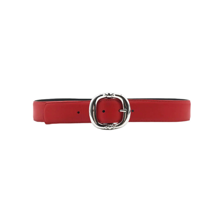 Chrome Hearts Red Gunslinger Belt with Silver Buckle - SHENGLI ROAD MARKET