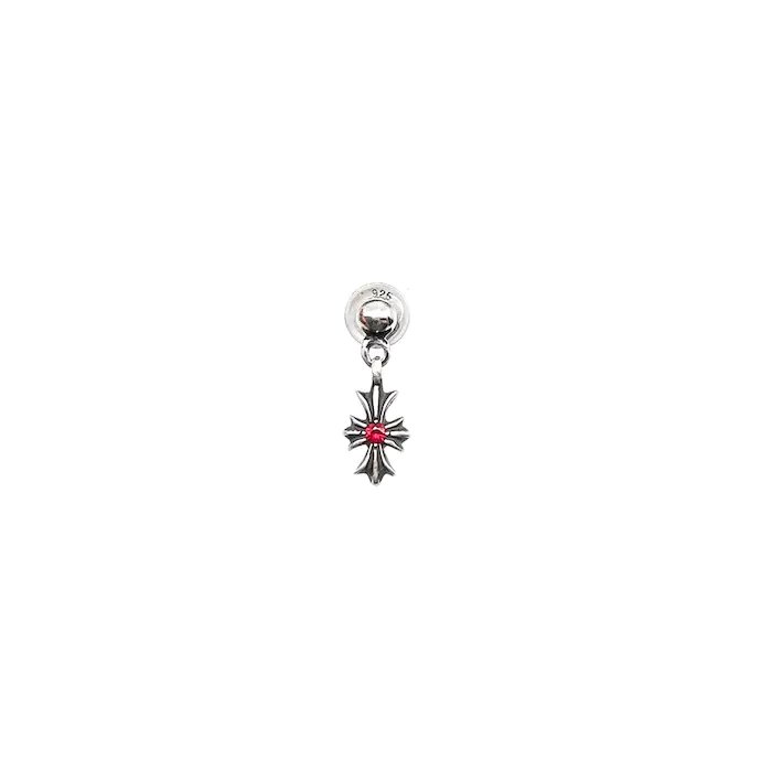 Chrome Hearts Ruby Silver Tiny E Cross Earring - SRM – SHENGLI 