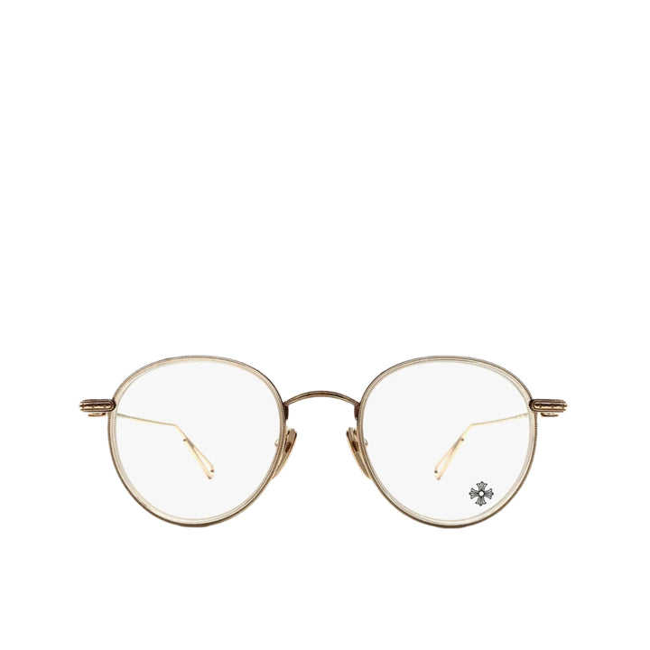Chrome Hearts SEXCEL CRYS-GP Crystal & Gold Glasses Frame - SHENGLI ROAD MARKET