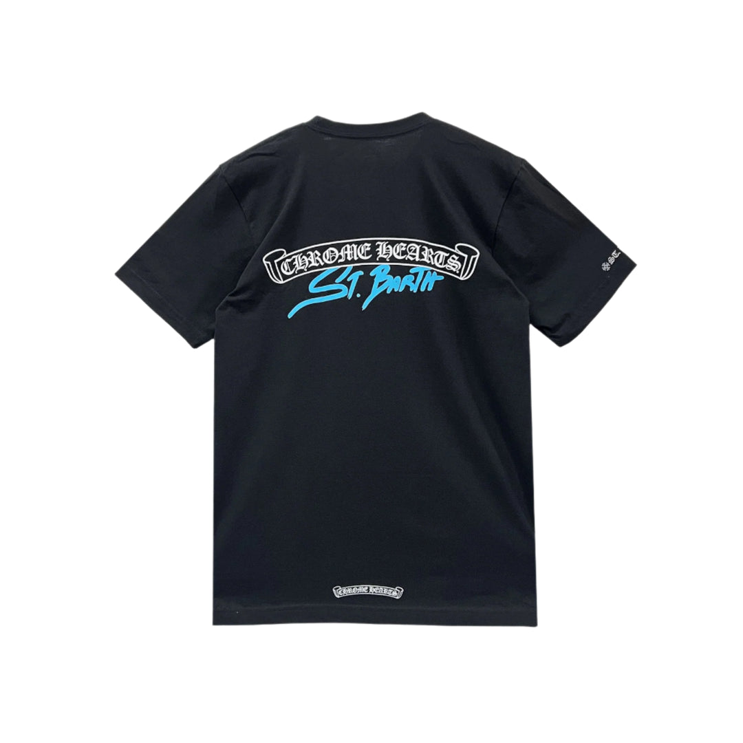Chrome Hearts St. Barth Exclusive Scroll Logo Short Sleeve T-shirt - SHENGLI ROAD MARKET