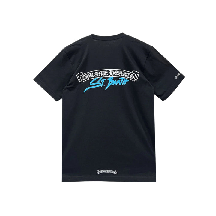 Chrome Hearts St. Barth Exclusive Scroll Logo Short Sleeve T-shirt - SHENGLI ROAD MARKET