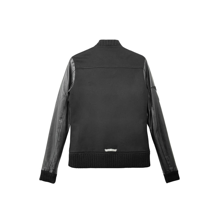 Chrome Hearts Stars Wool Leather Sleeve Baseball Jacket - SHENGLI ROAD MARKET