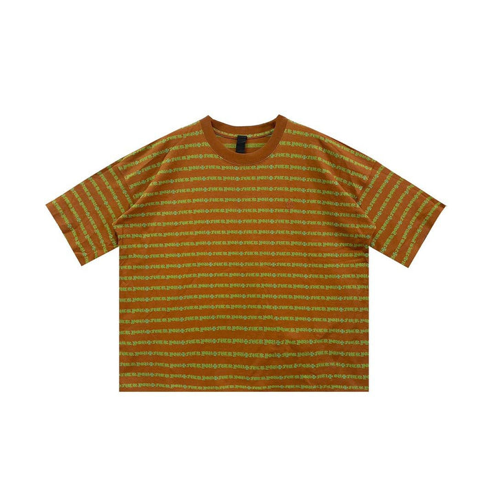 Chrome Hearts Stripe Logo Men's Short Sleeve Tee - SHENGLI ROAD MARKET