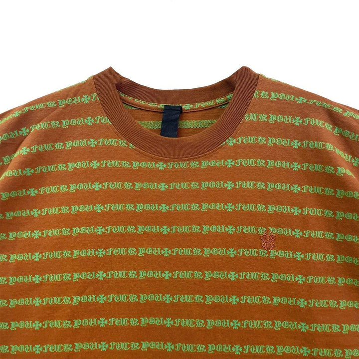 Chrome Hearts Stripe Logo Men's Short Sleeve Tee - SHENGLI ROAD MARKET