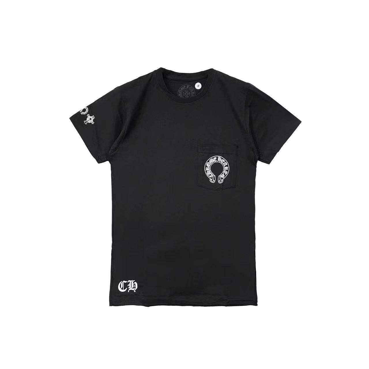 CHROME HEARTS (クロムハーツ) Tバーロゴポケット付き半袖Tシャツ