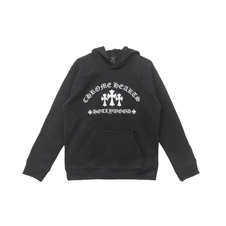 Chrome Hearts Triple Cross Embroidery Hoodie - SHENGLI ROAD MARKET