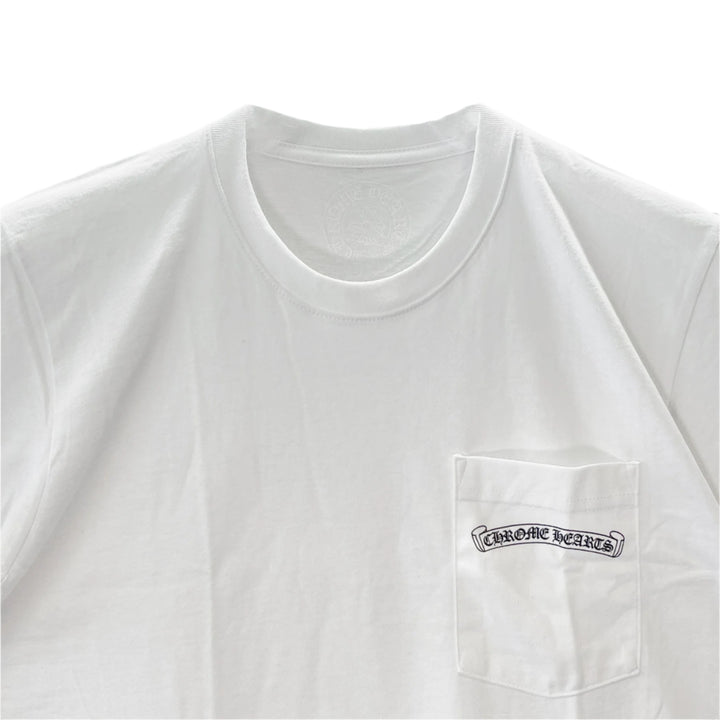 Chrome Hearts White Cross Logo Short Sleeve T-shirt - SHENGLI ROAD MARKET
