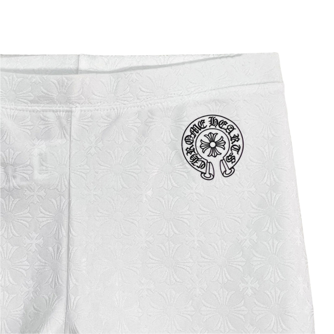 Chrome Hearts White Horseshoe Logo Biking Shorts - SHENGLI ROAD MARKET