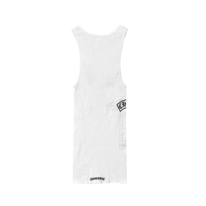 Chrome Hearts White T-Bar Script Logo Tank Top - SHENGLI ROAD MARKET
