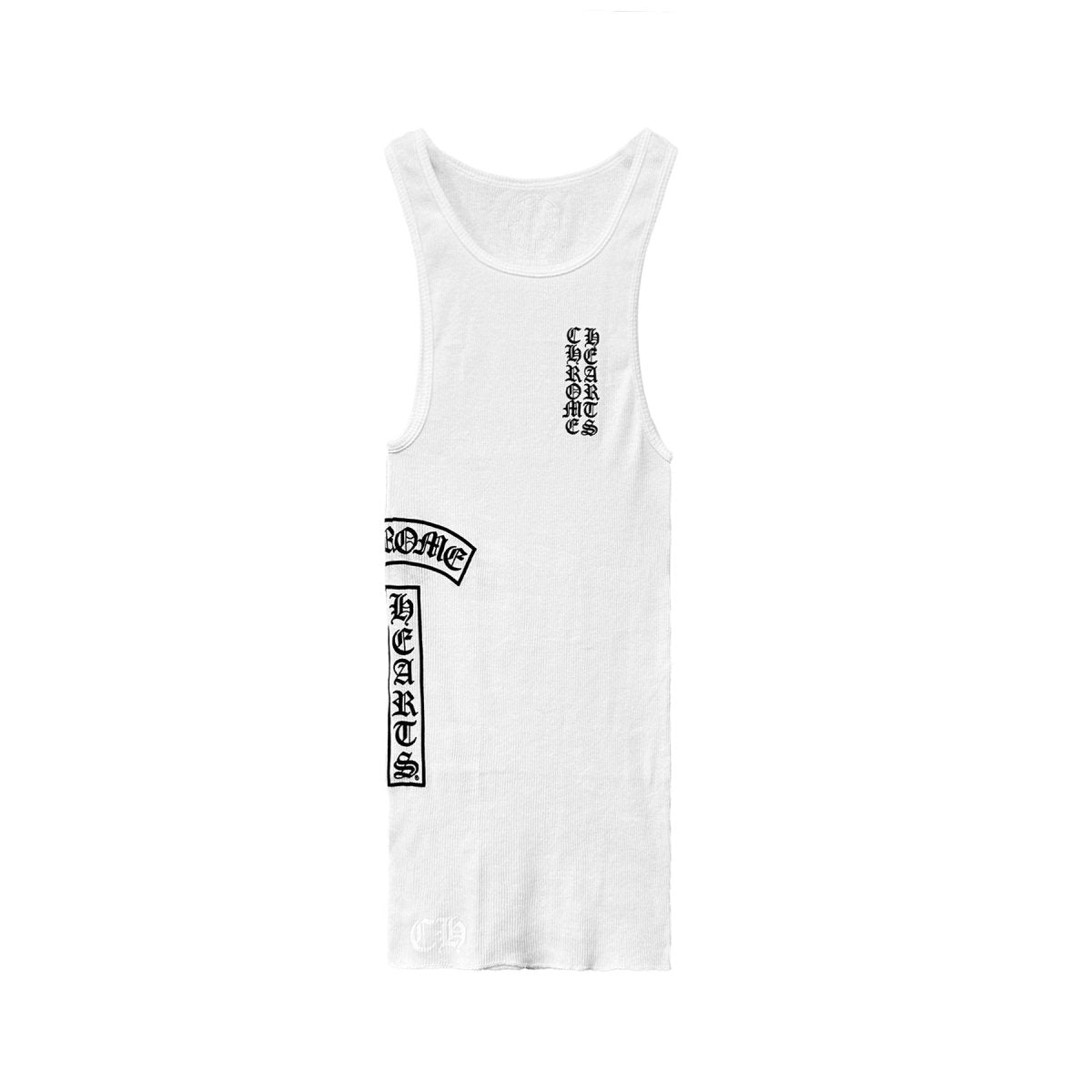 Chrome Hearts White T-Bar Script Logo Tank Top - SRM