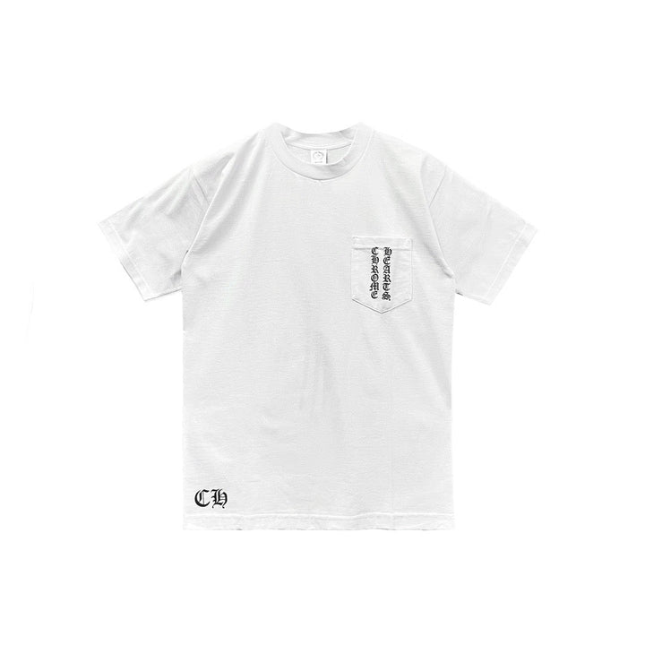 Chrome Hearts White Three Cross Logo Short Sleeve Tee - SHENGLI ROAD MARKET