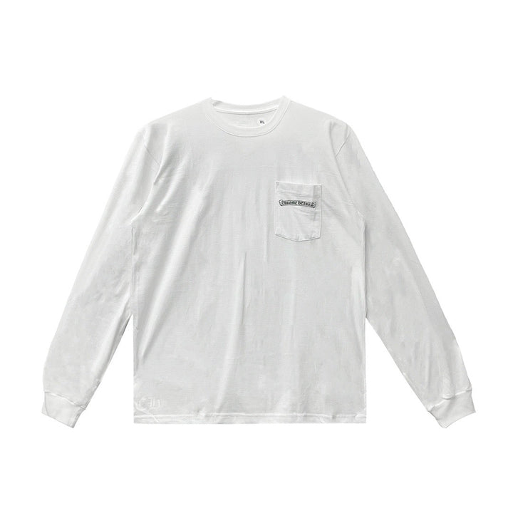 Chrome Hearts White USA Script Long Sleeve Tee - SHENGLI ROAD MARKET