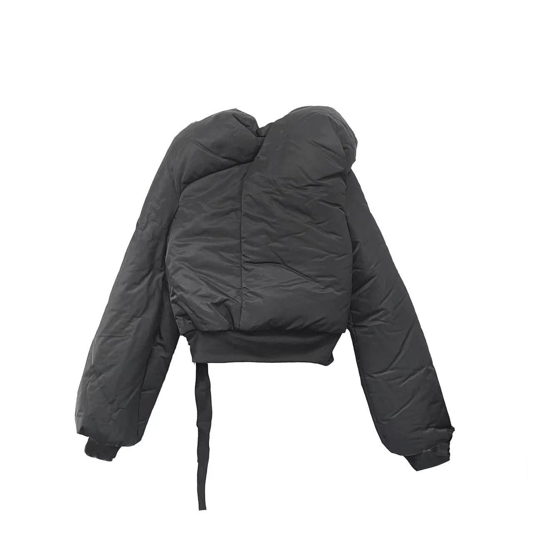 RICK OWENS DRKSHDW Women's Black Doll Down Bomber Jacket - SHENGLI ROAD MARKET