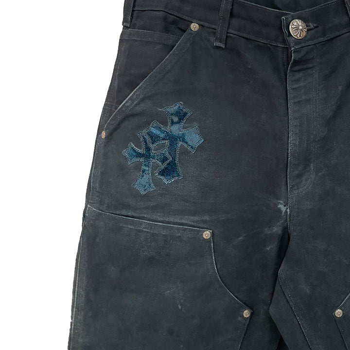 Chrome Hearts F&F Faded Double Knee Canvas Carpenter Pants