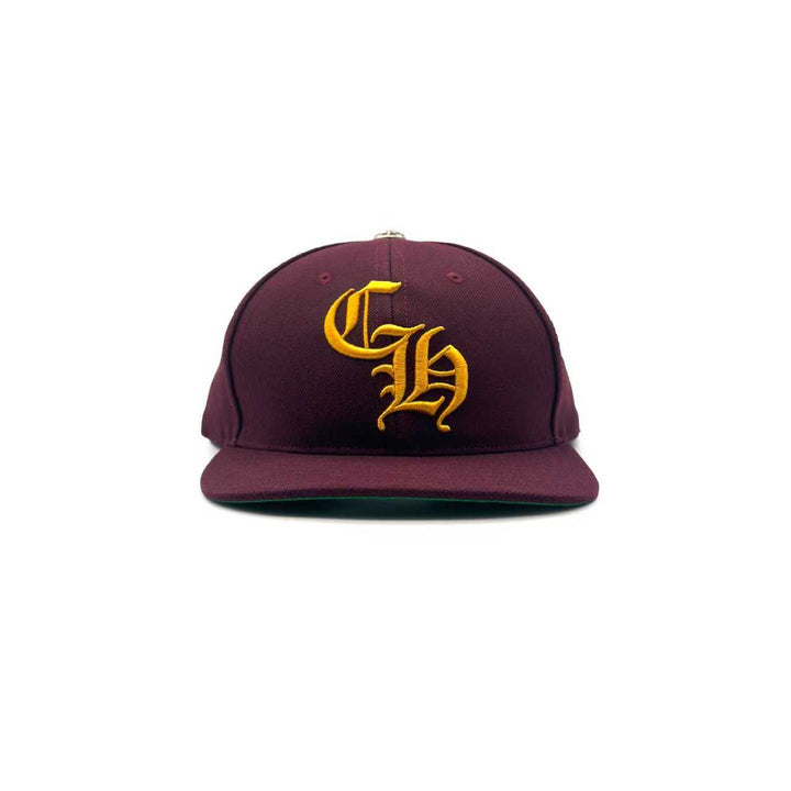 Chrome Hearts Embroidered CH Logo Red Baseball Cap