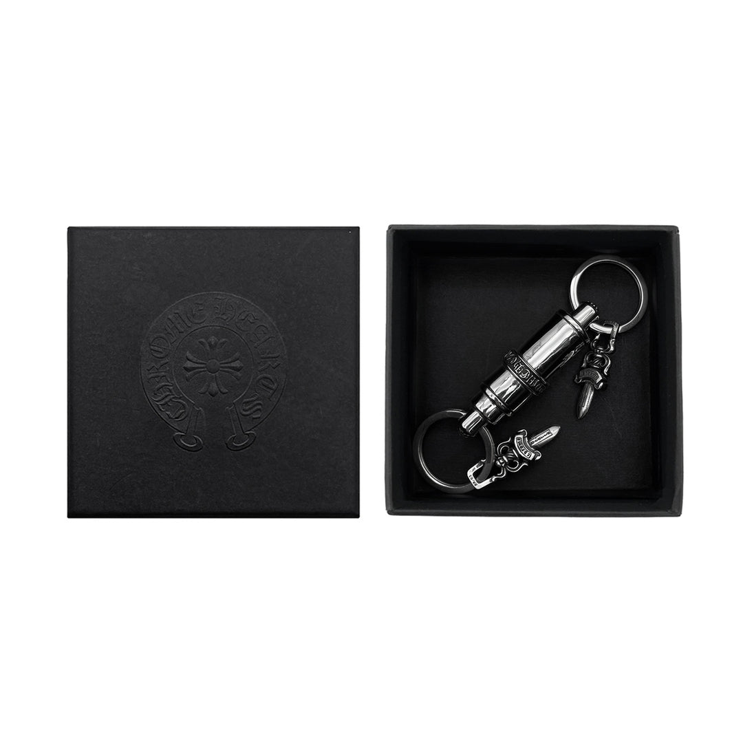 Chrome Hearts Silver Double-Ended Dagger&Scroll Keyring