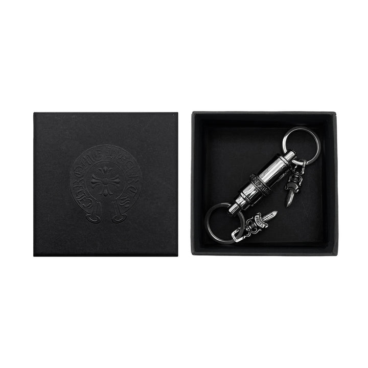 Chrome Hearts Silver Double-Ended Dagger&Scroll Keyring
