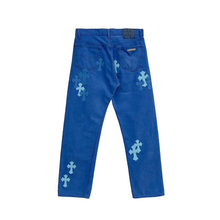 Chrome Hearts Levi's London Exclusive Blue Cross Patch Jeans