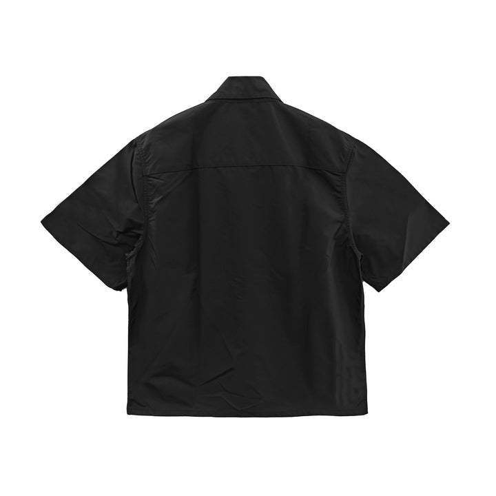 Chrome Hearts 지퍼 나일론 가죽 패치워크 셔츠 재킷