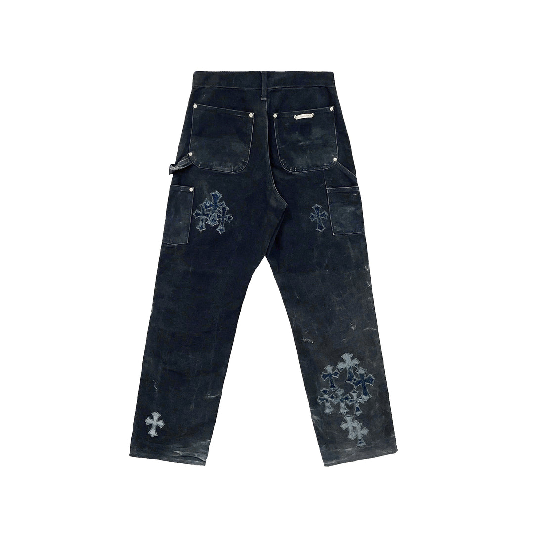 Chrome Hearts F&F Faded Double Knee Canvas Carpenter Pants