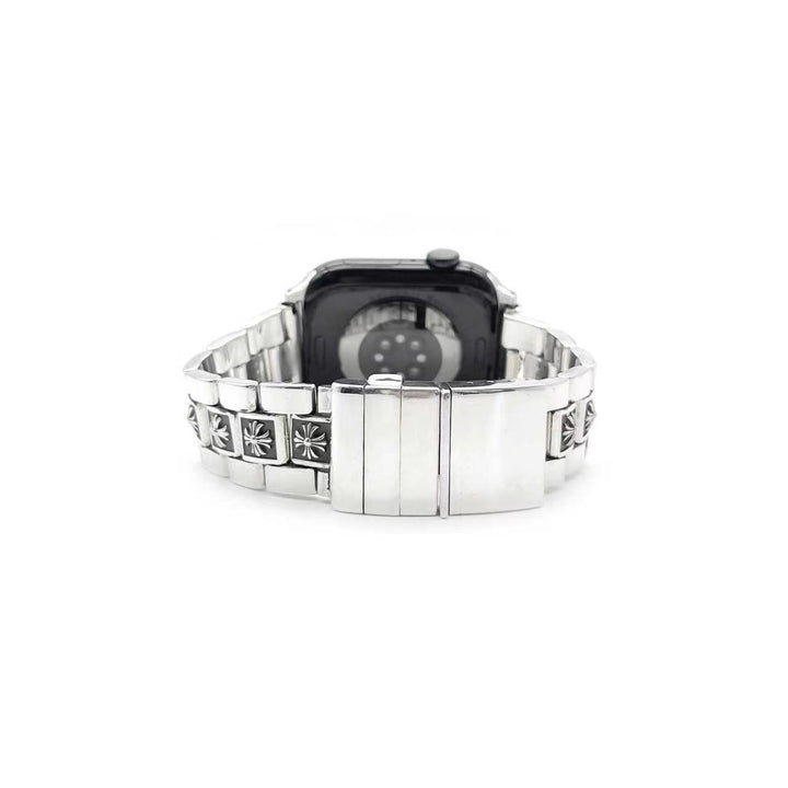 Chrome Hearts Silver Tiny Plus Cross iWatch Strap