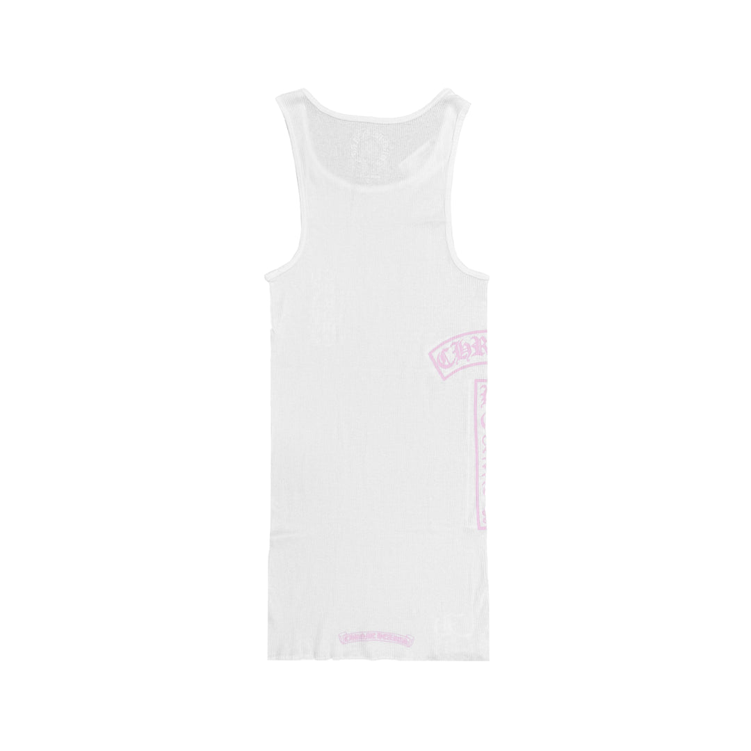 Chrome Hearts White T-Bar Script Logo Tank Top