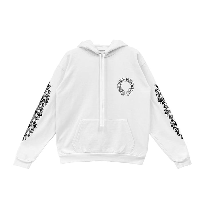 Chrome Hearts White Classic Horseshoe Logo Hoodie