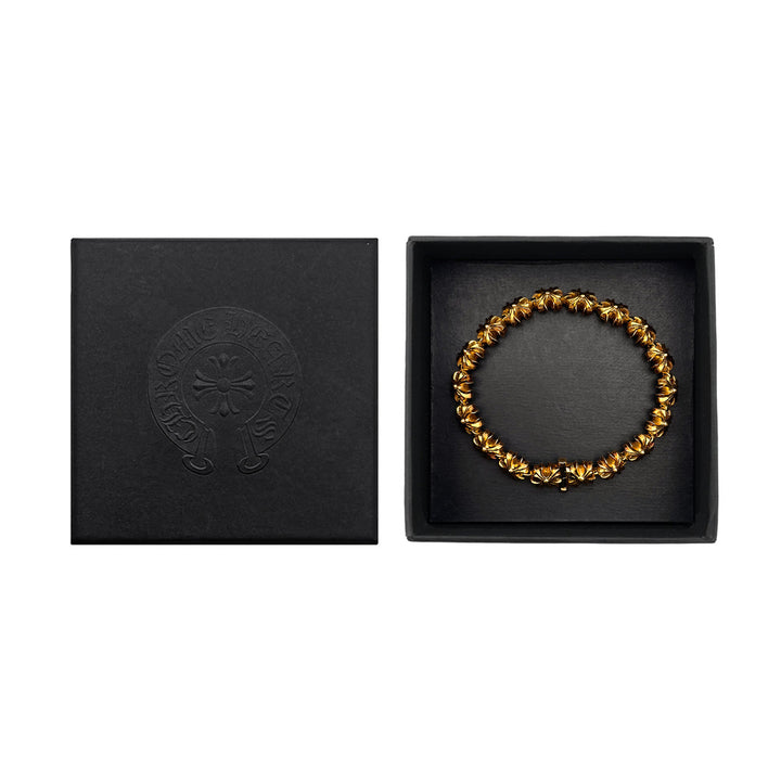 Chrome Hearts 22K Gold Tiny Plus Cross ID Bracelet