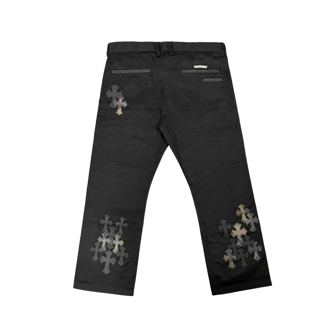 Chrome Hearts Camouflage Leather Cross Patch Carpenter Pants