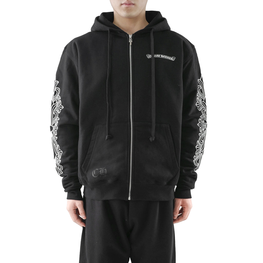 Chrome Hearts Aspen Exclusive Floral Sleeve Zip Up Hoodie