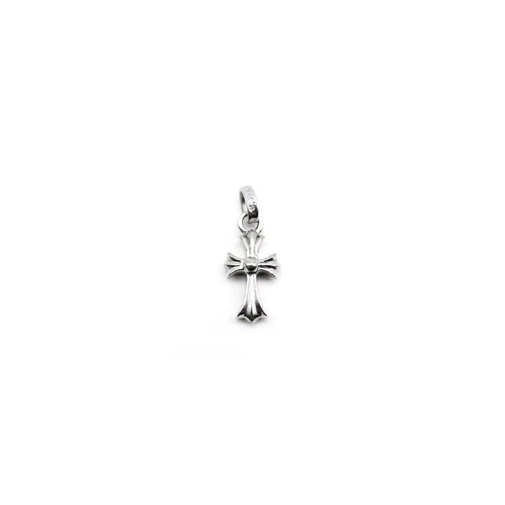CHROME HEARTS (クロムハーツ) シルバー ブルー ダイヤモンド ベビーファット クロス ペンダント