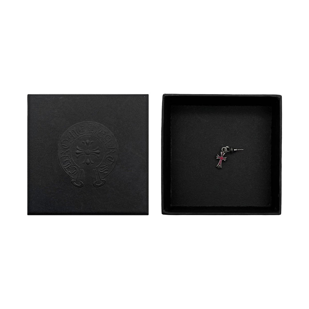 Chrome Hearts Silver Ruby Babyfat Earring Drop