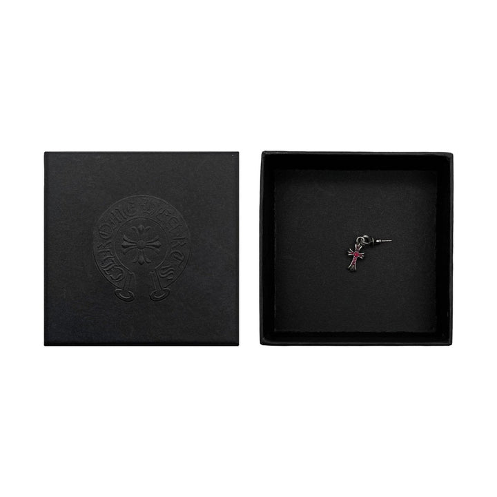 Chrome Hearts Silver Ruby Babyfat Earring Drop