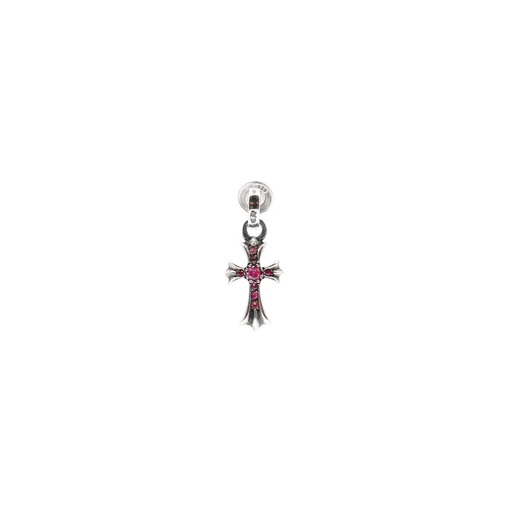 Chrome Hearts Silver Pink Saph Babyfat Earring Drop