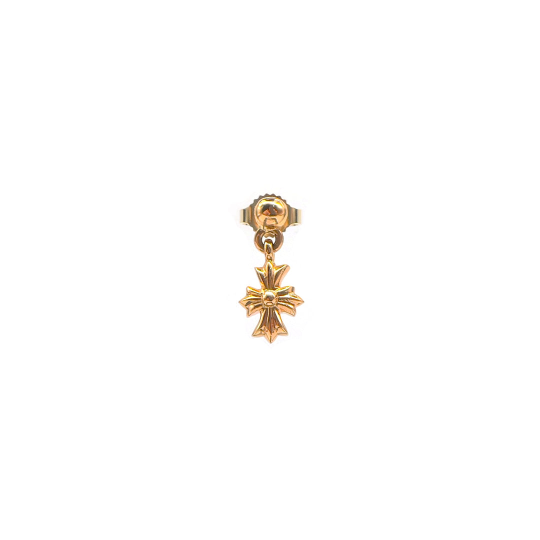 Chrome Hearts 22K Gold Tiny E Earring Drop