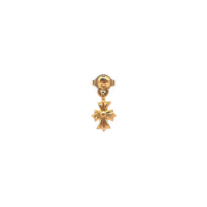 Chrome Hearts 22K Gold Tiny E Earring Drop