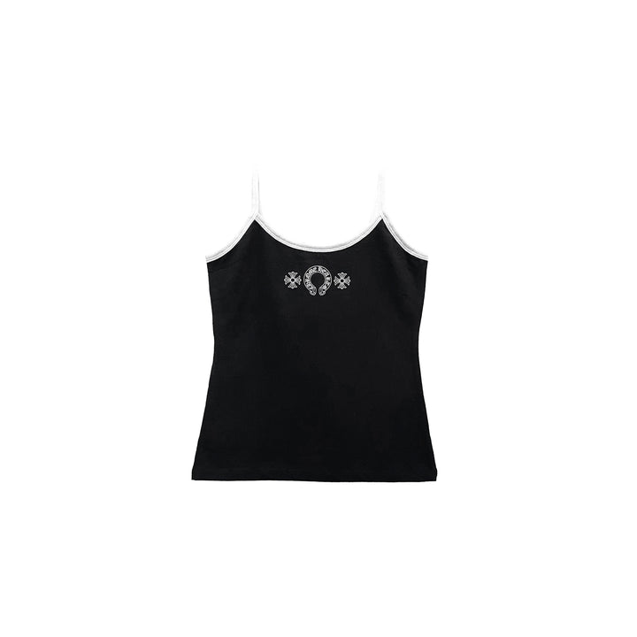 Chrome Hearts Black Horseshoe Logo Tank top