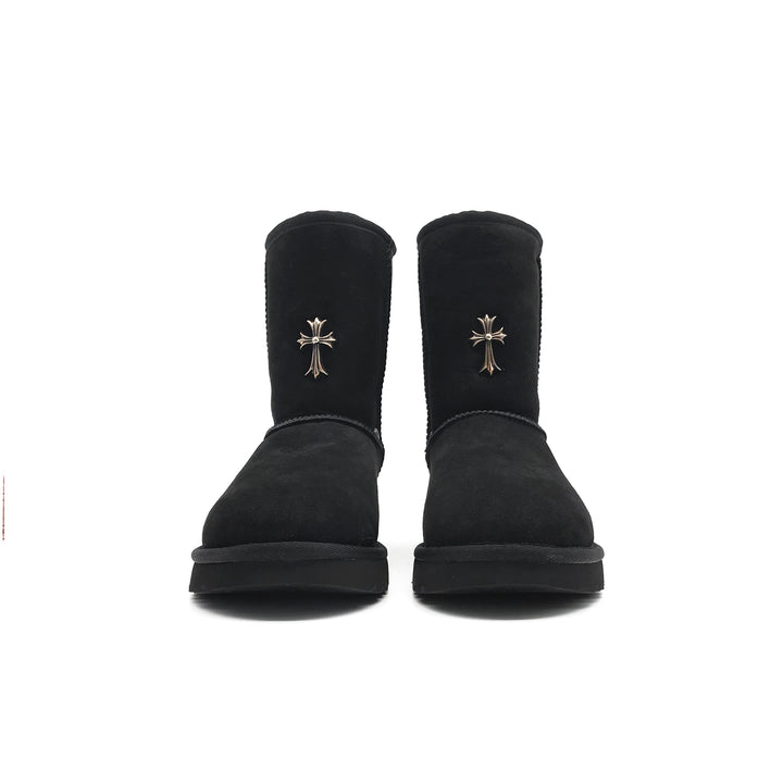 CHROME HEARTS (クロムハーツ) x UGG クロスレザー スノーブーツ