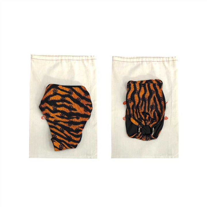 Chrome Hearts Dipped in BlueTiger Print Dagger Bandeau Bikini Set