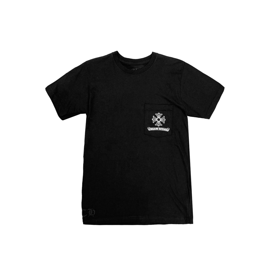 Chrome Hearts Script USA Dagger Logo Short Sleeve T-shirt