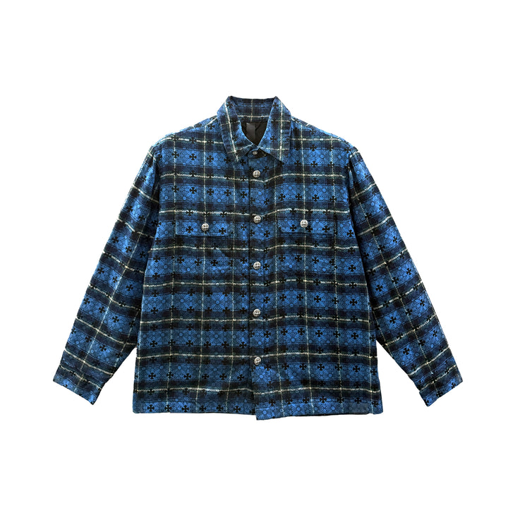 Chrome Hearts Padded Quilted Flannel Shirt Jacket