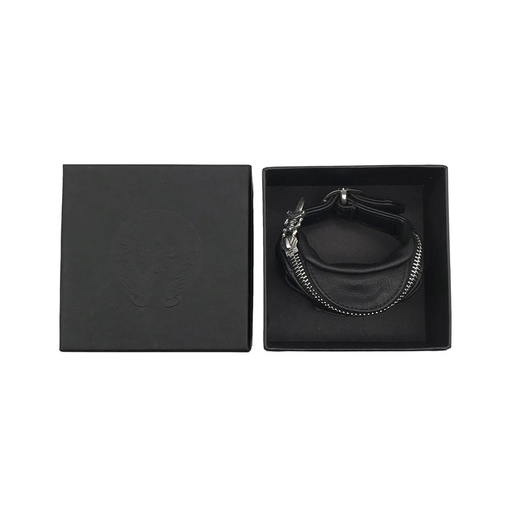 크롬하츠 블랙 실버 스크롤 손목 가방