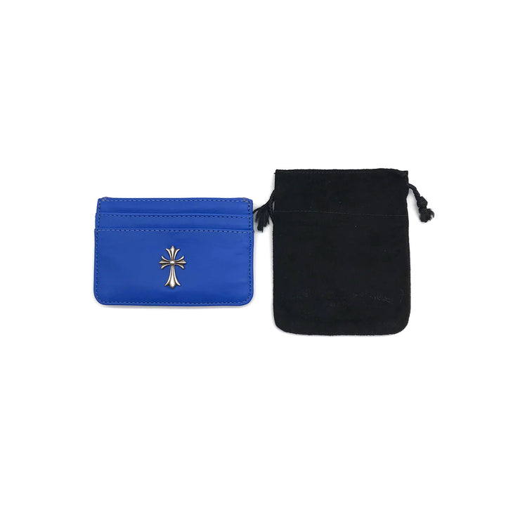 Chrome Hearts Blue Cross Card Holder